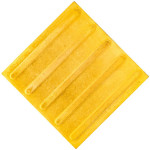 Плитка тактильная (направление движения, полоса), 35х300х300, бетон, жёлтая, 2 категории