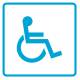 Наклейка нетактильная Доступность для инвалидов-колясочников 100х100мм