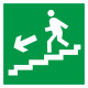 Пиктограмма E 14 Направление к эвакуационному выходу по лестнице вниз: цена 0 ₽, оптом, арт. 20286-PL