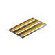 Плитка тактильная со сменными рифами (полоса) 180х300, AISI304, желт.: цена 8 329 ₽, оптом, арт. 50455-3-AISI304-180x300-Y