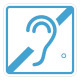Пиктограмма тактильная G-03 Доступность для инвалидов по слуху